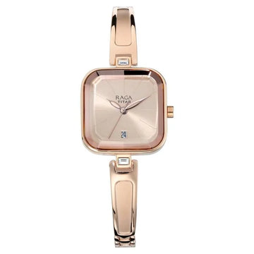 Titan NT2607WM01 Raga Viva Rose Gold Dial Women Watch