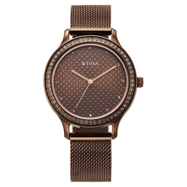Titan 2634QM03 Purple Superheads Brown Dial Women's Watch
