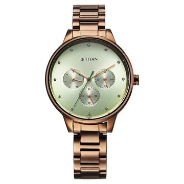 Titan 2648QM03 Razzle Dazzle Green Dial Women's Watch