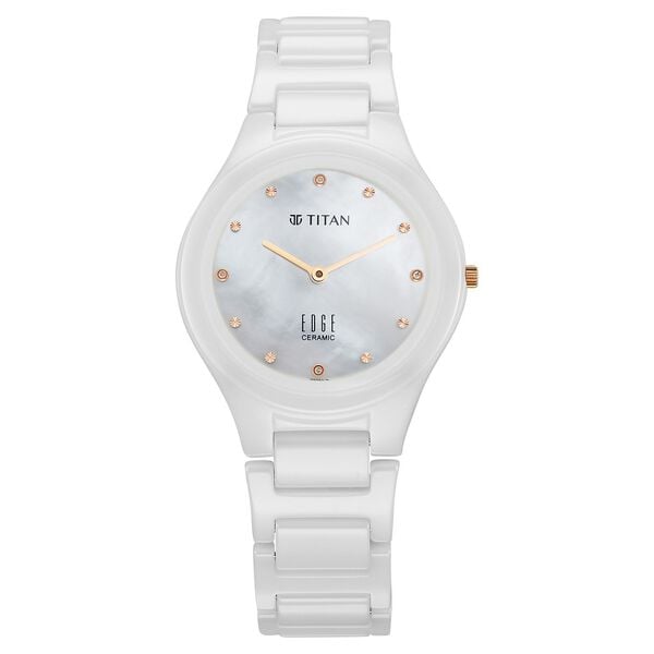 Titan Edge Ceramic Quartz Dial Watch for Women