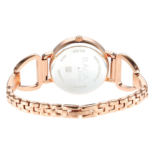 Titan 2669WM01 Rose Gold Dial Quartz Analog with Date Watch for Women