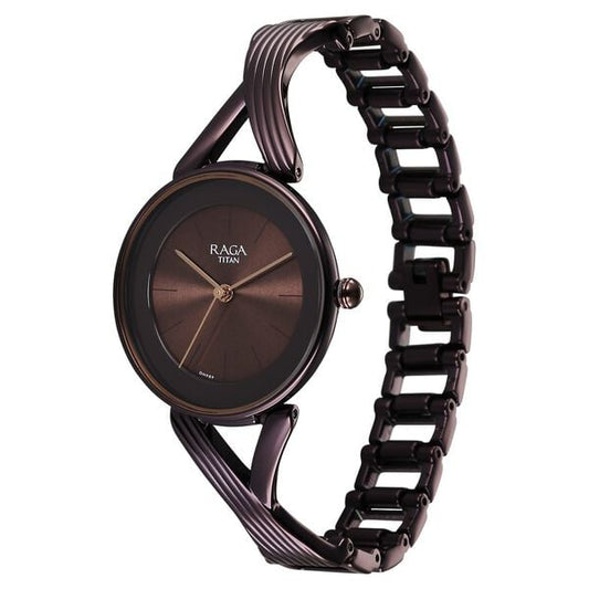 Titan NT2698QM01 Raga Chic Brown Dial Women's Watch