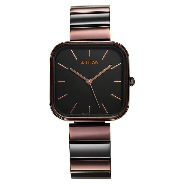 Titan NT2715KM01F Purple Stackables Quartz Analog Black Dial Women's Watch