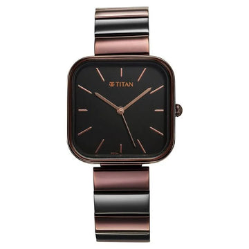 Titan NT2715KM01F Purple Stackables Quartz Analog Black Dial Women's Watch