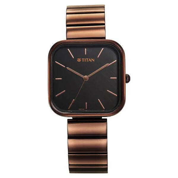 Titan NT2715QM01F Purple Stackables Quartz Black Dial Watch for Women