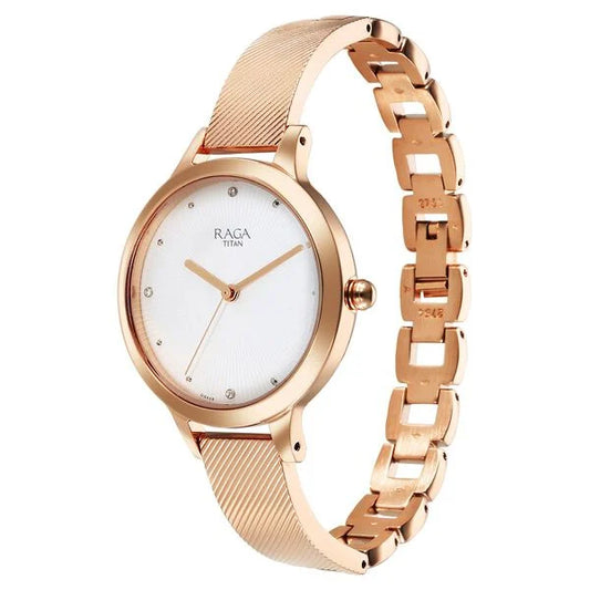 Titan NT2754WM01 Raga Memoirs White Dial Women's Watch
