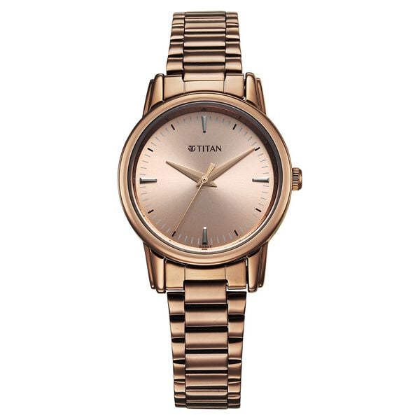Titan Karishma Quartz Analog Brown Dial Brown Stainless Steel Strap Watch For Women
