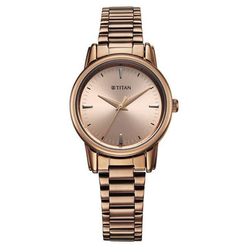 Titan Karishma Quartz Analog Brown Dial Brown Stainless Steel Strap Watch For Women