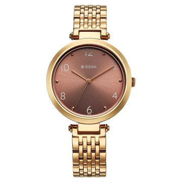 Titan 2783WM01 Workwear Brown Dial Watch for Women