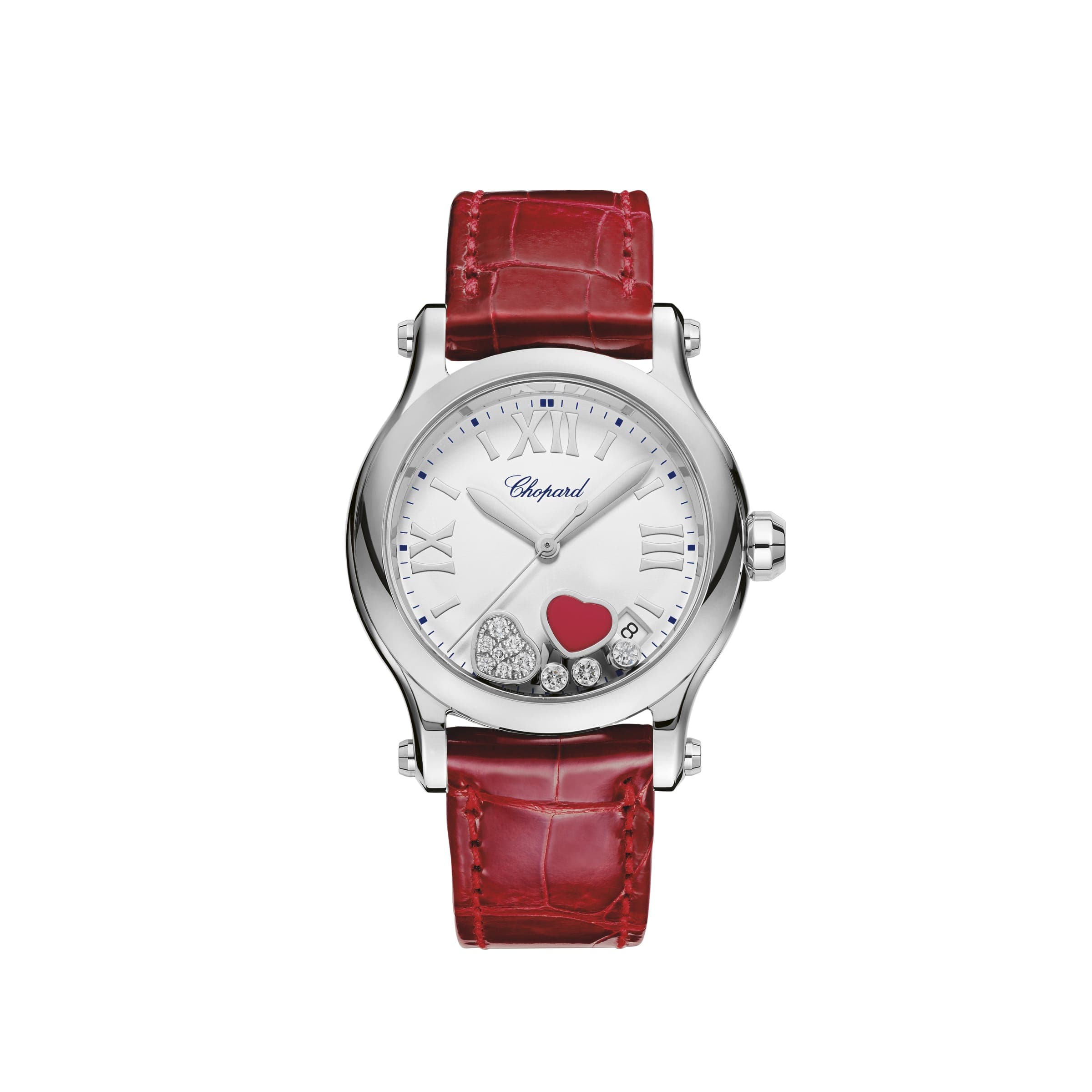 Chopard Happy Sport Stainlees steel & Diamonds Ladies Watch, 278582-3005