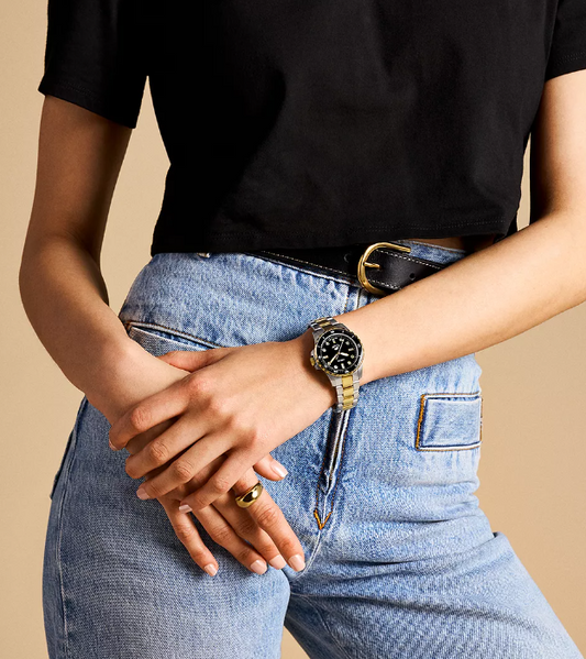 FOSSIL Blue Dive Three-Hand Two-Tone Stainless Steel Watch
