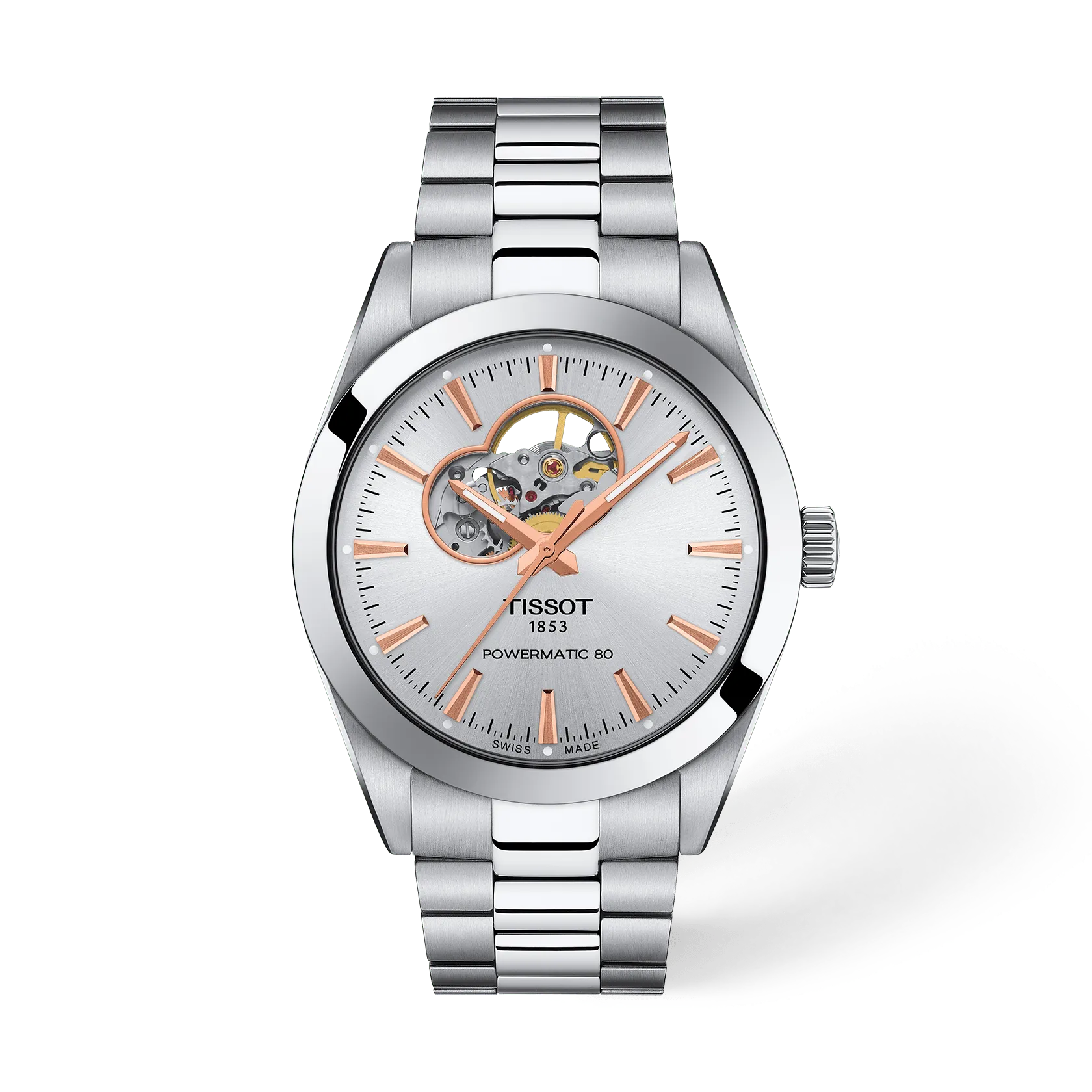 Tissot Gentleman Open Heart 40mm T127.407.11.031.01 Watch for Men