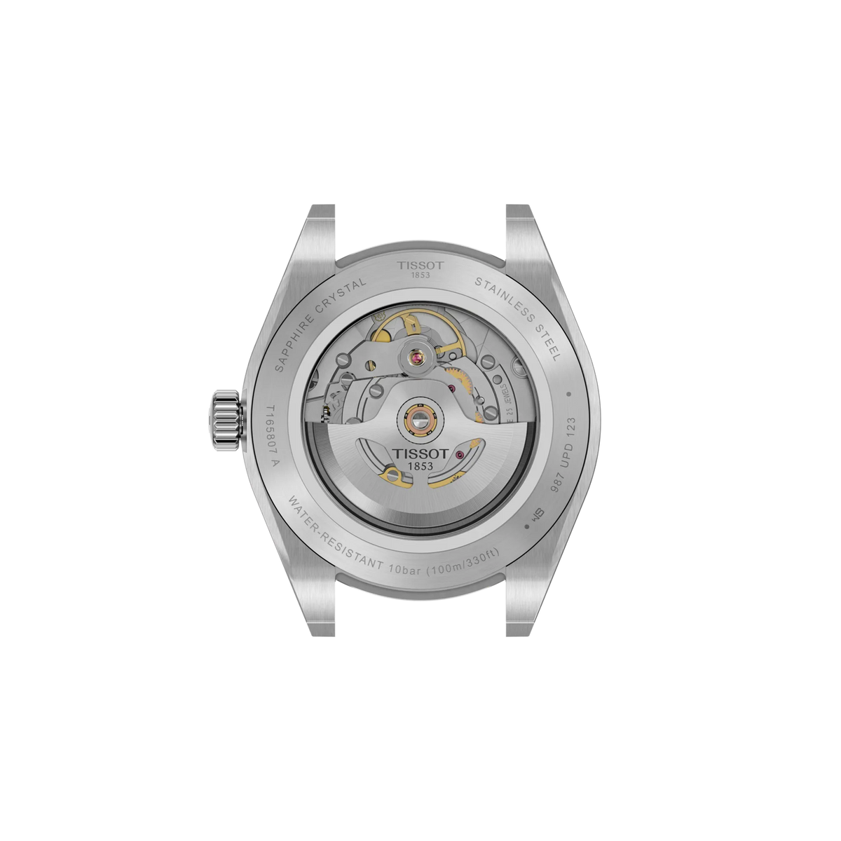 Tissot Gentleman 38mm T165.807.11.041.00 Watch for Men - case-back view