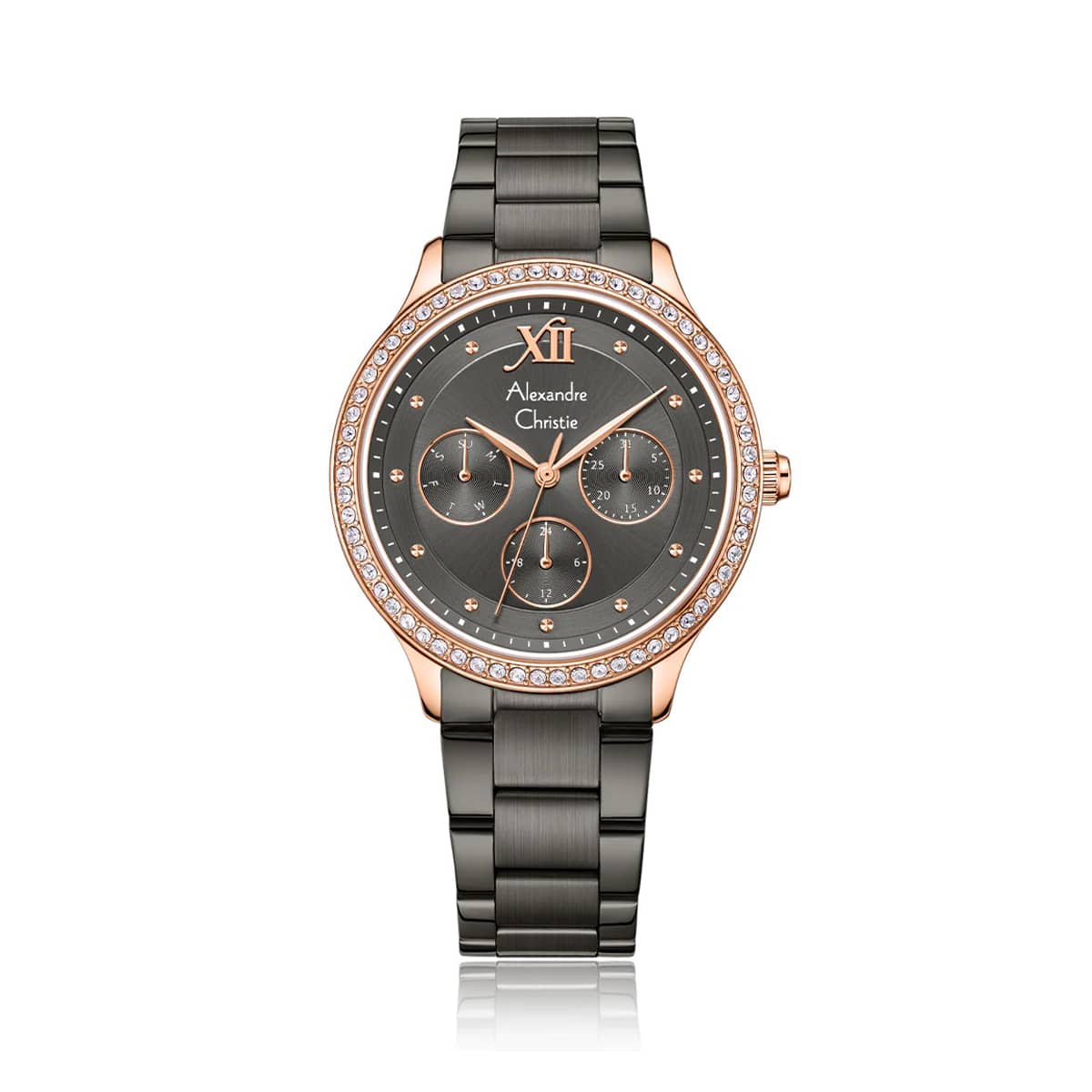 Alexandre Christie AC 2A48 BFB Ladies Multifunction Watch – Grey