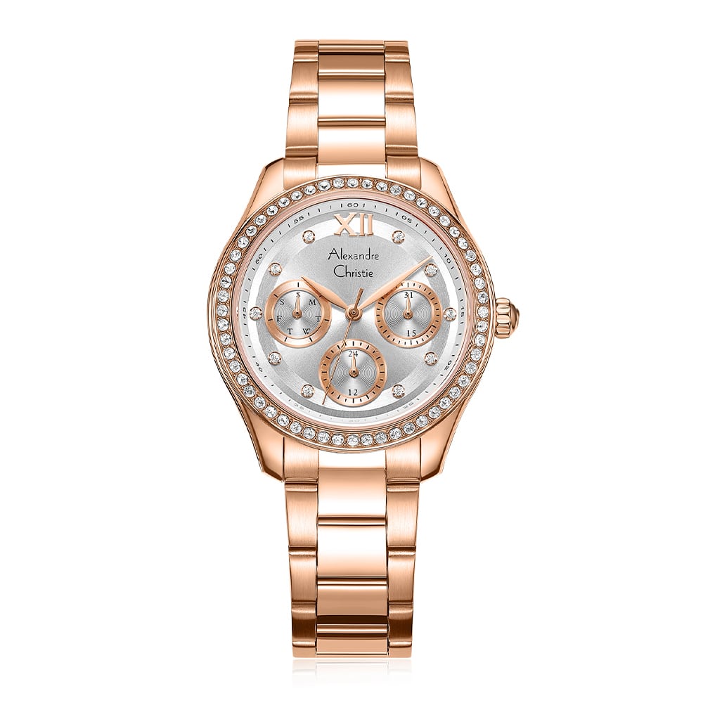 AC 2A69 BFB Ladies Multifunction Watch – Silver Rose Gold  2A69BFBRGSL