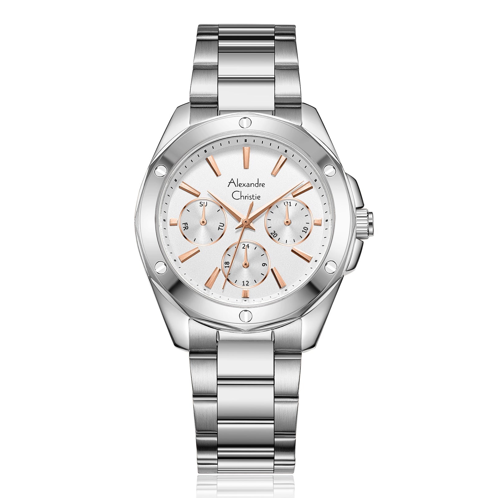 Alexandre Christie 2A72BFBSSSLRG Multifunction Women's Watch