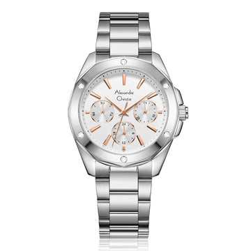 Alexandre Christie 2A72BFBSSSLRG Multifunction Women's Watch