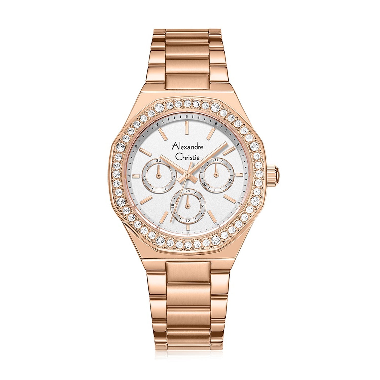 Alexandre Christie 2B58BFBRGSL Multifunction Watch for Women