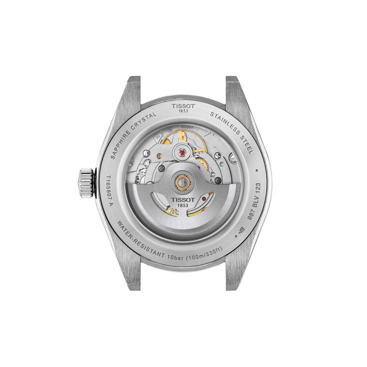 Tissot Gentleman 38mm T165.807.11.051.00 Watch for Men - case-back view