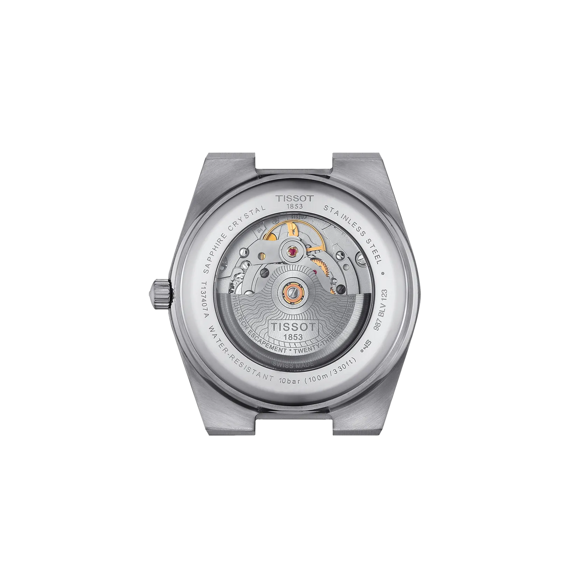 Tissot PRX 40mm T137.407.11.351.01 Watch for Men - case-back view