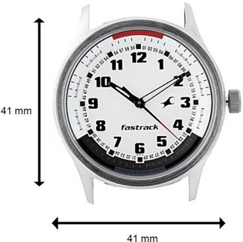 Fastrack NK3001SL01 Analog White Dial for Men