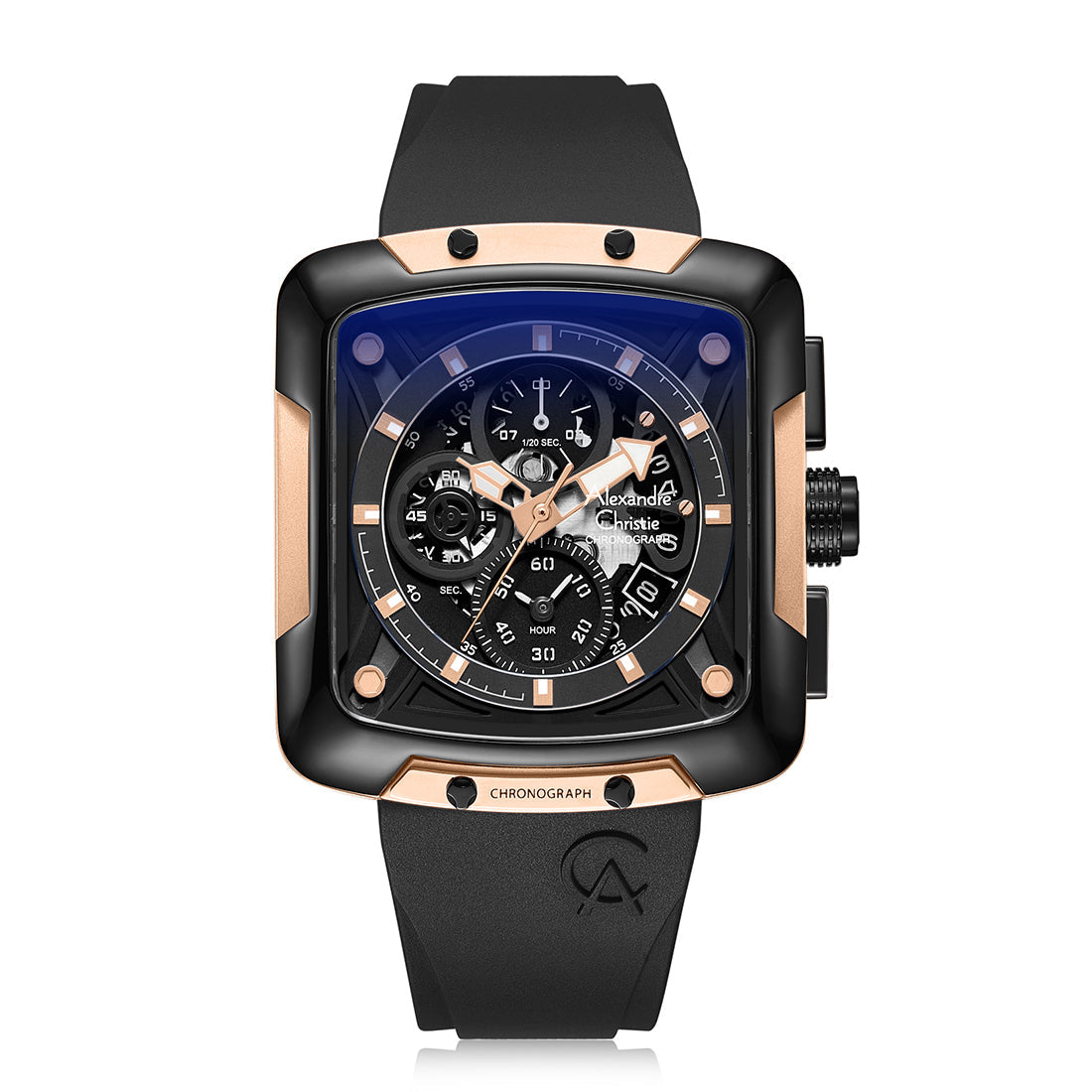 Alexandre Christie 3039GCRBRBA Chronograph Watch for Men