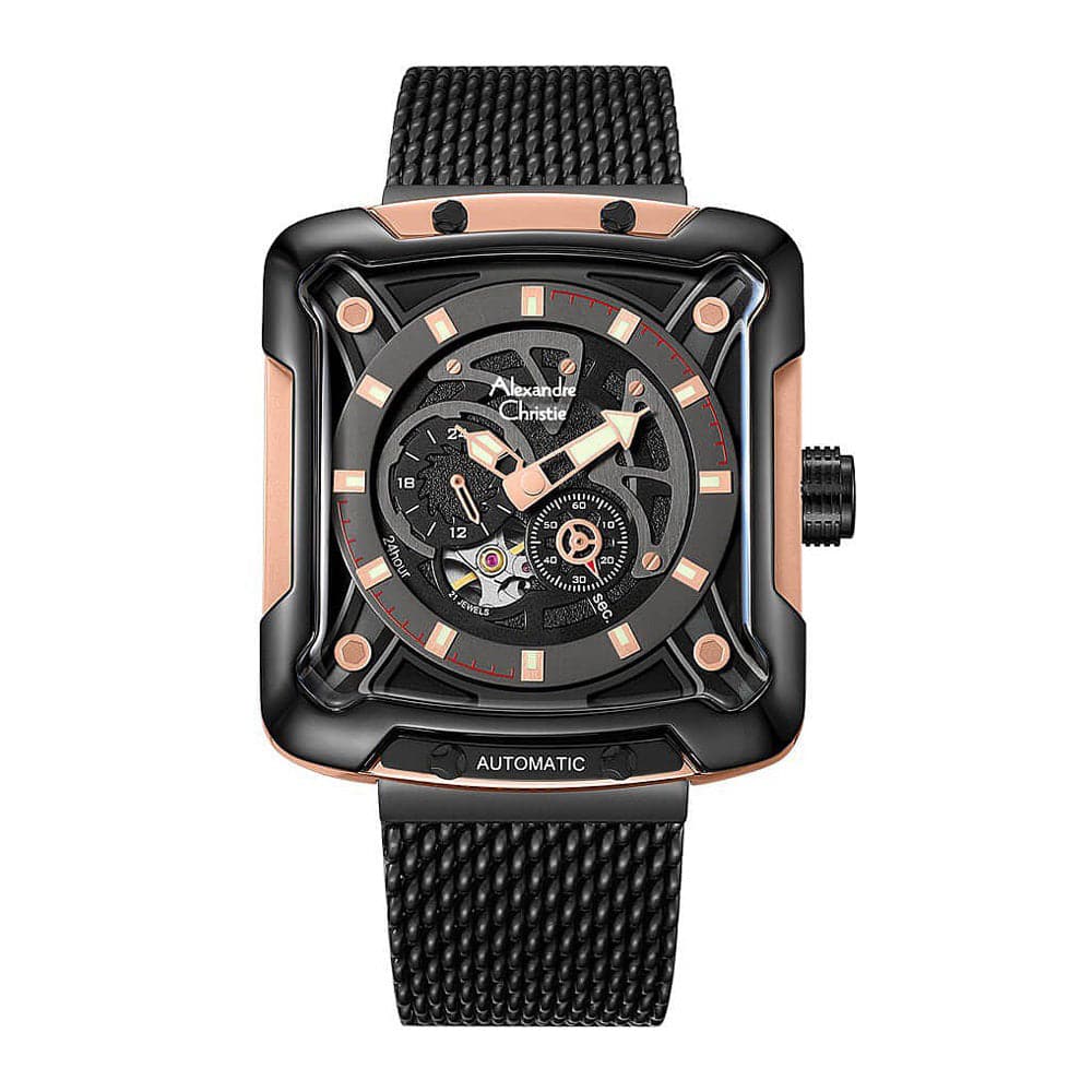 AC 3039 MAB Mech. Automatic Watch For Men – Black Rose Gold - Kamal Watch Company