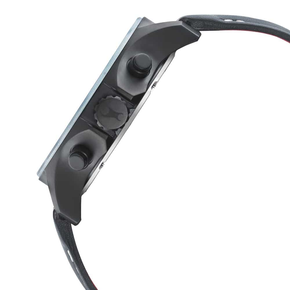 NR3072NL01 GREY DIAL LEATHER STRAP WATCH - Kamal Watch Company