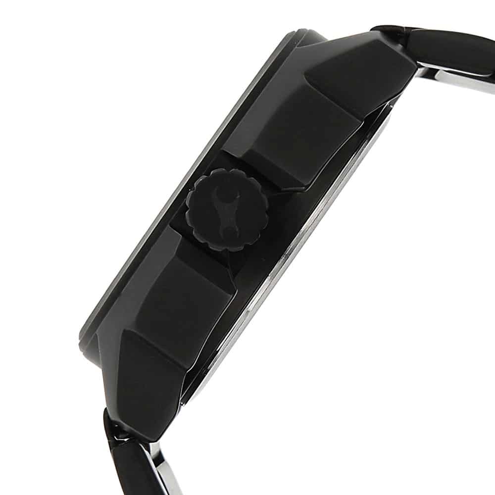 NR3089NM01 BLACK DIAL BLACK STAINLESS STEEL STRAP WATCH - Kamal Watch Company