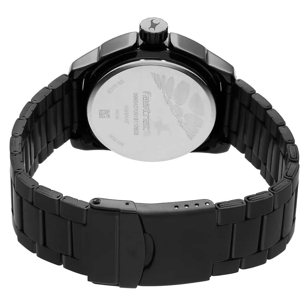 NR3089NM02 BLACK DIAL STAINLESS STEEL STRAP WATCH - Kamal Watch Company
