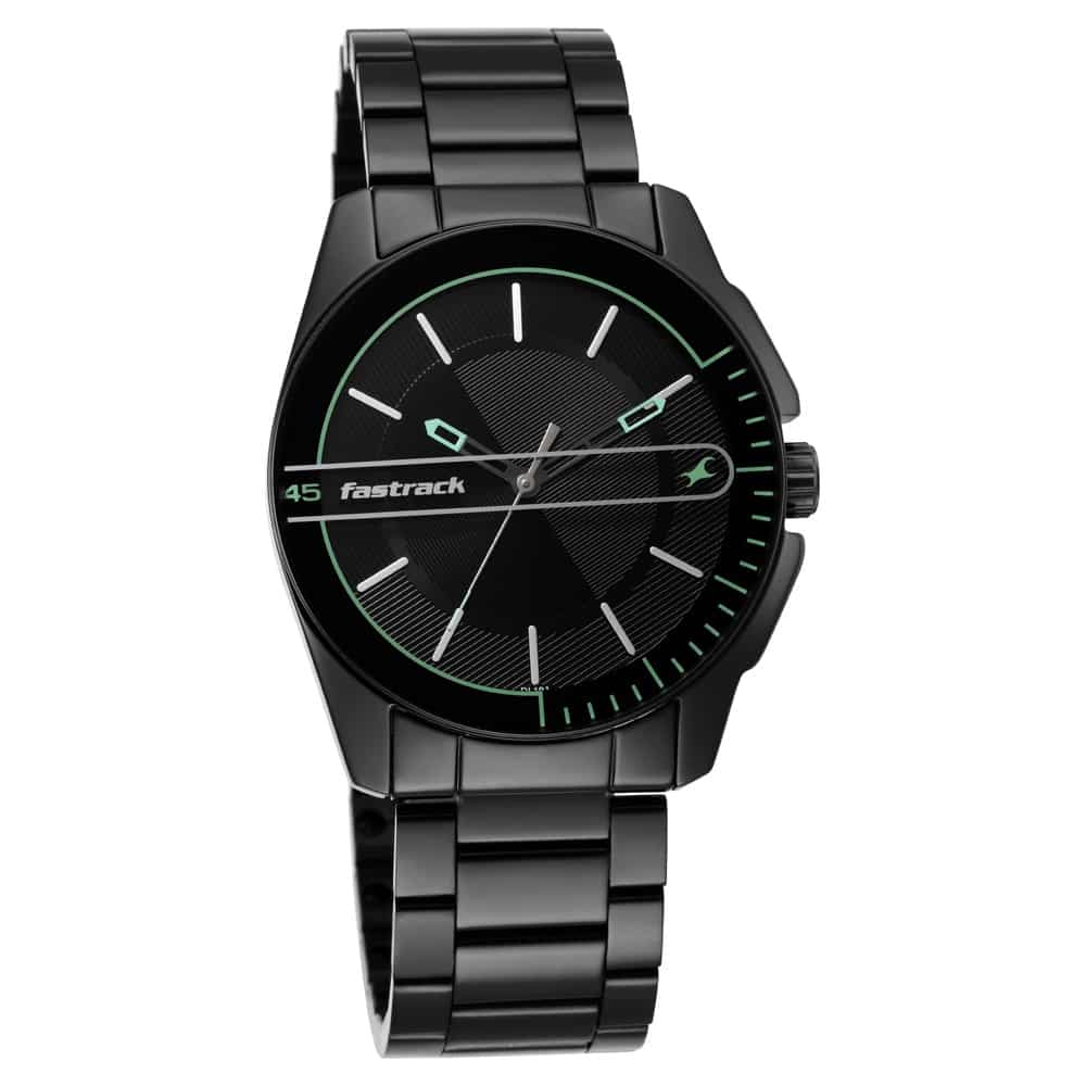 NR3089NM03 WEAR YOUR LOOK WITH BLACK DIAL METAL WATCH - Kamal Watch Company