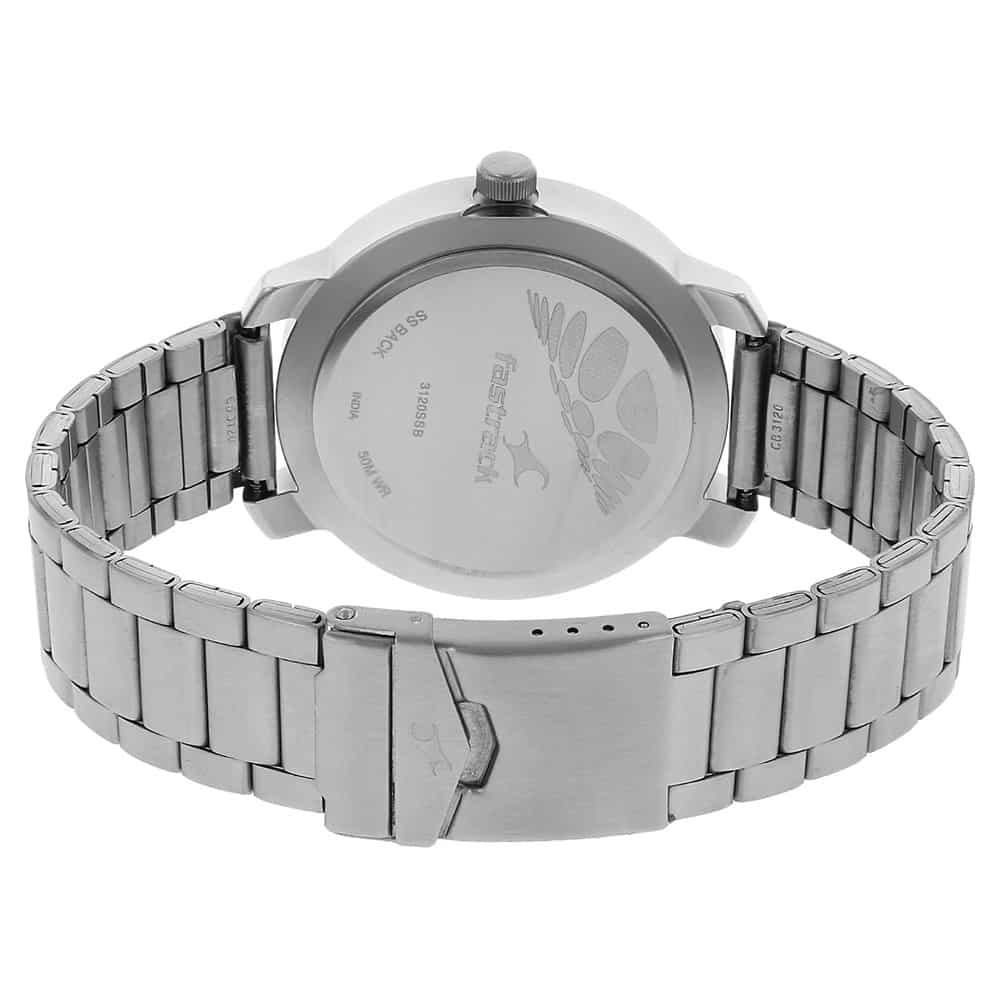 NR3120SM01 SILVER DIAL SILVER STAINLESS STEEL STRAP WATCH - Kamal Watch Company