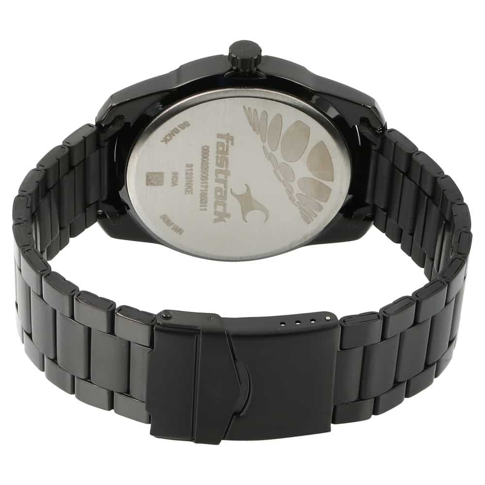 NR3123NM01 ALL NIGHTERS BLACK DIAL METAL STRAP WATCH - Kamal Watch Company