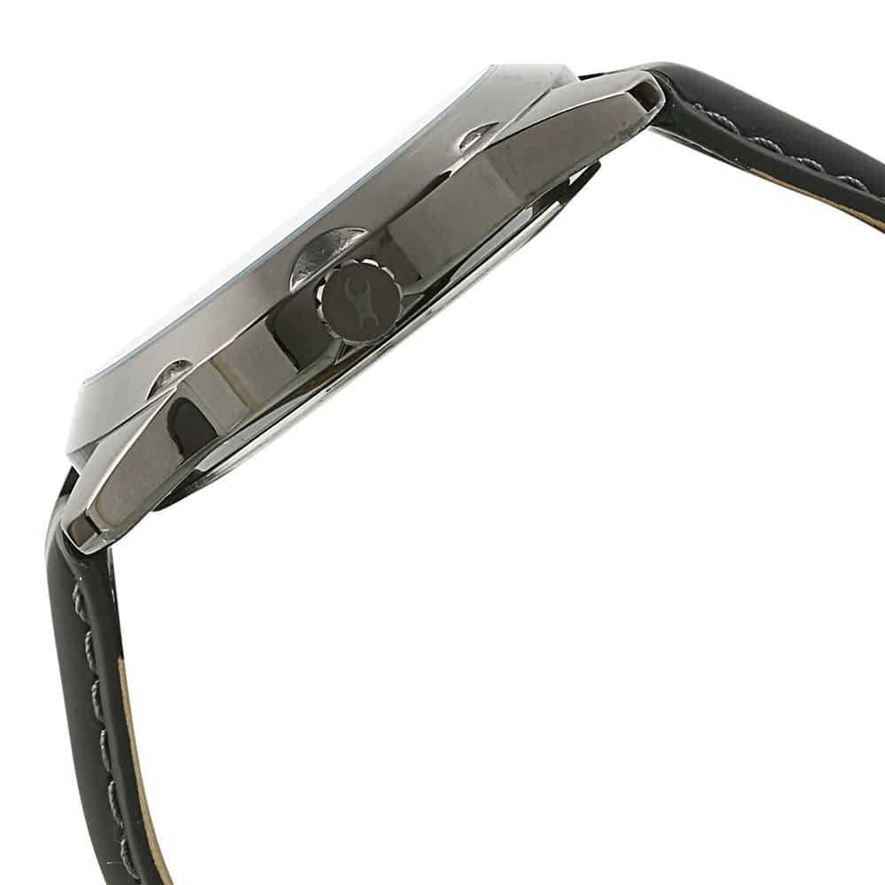 NR3123QL01 ALL NIGHTERS BLACK DIAL LEATHER STRAP WATCH - Kamal Watch Company