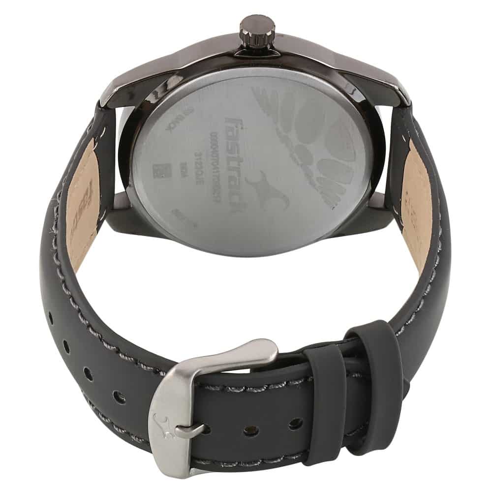 NR3123QL01 ALL NIGHTERS BLACK DIAL LEATHER STRAP WATCH - Kamal Watch Company