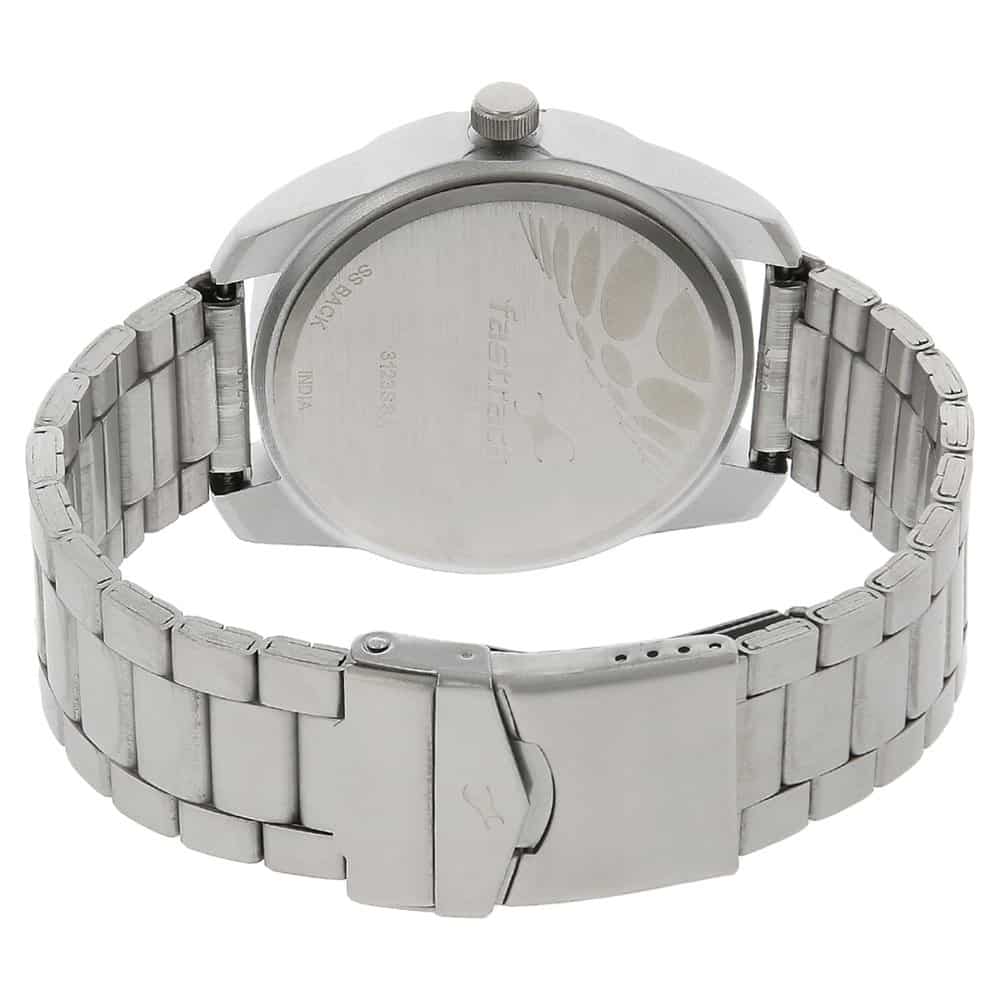 NR3123SM02 SILVER DIAL SILVER STAINLESS STEEL STRAP WATCH - Kamal Watch Company