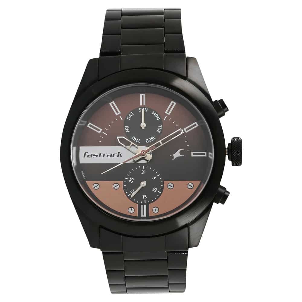 NR3165NM01 ALL NIGHTERS BROWN DIAL METAL STRAP WATCH