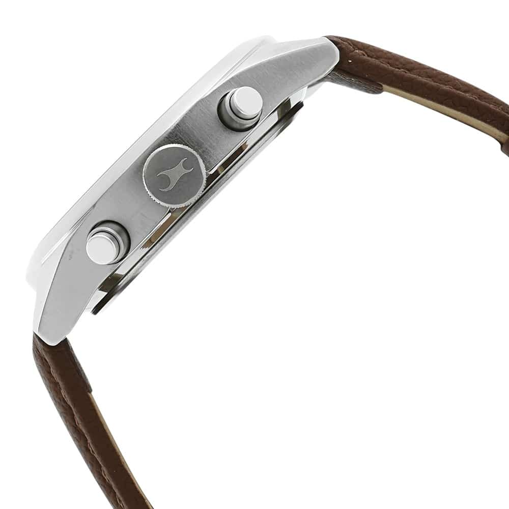 NR3165SL01 ALL NIGHTERS BROWN DIAL LEATHER STRAP WATCH - Kamal Watch Company