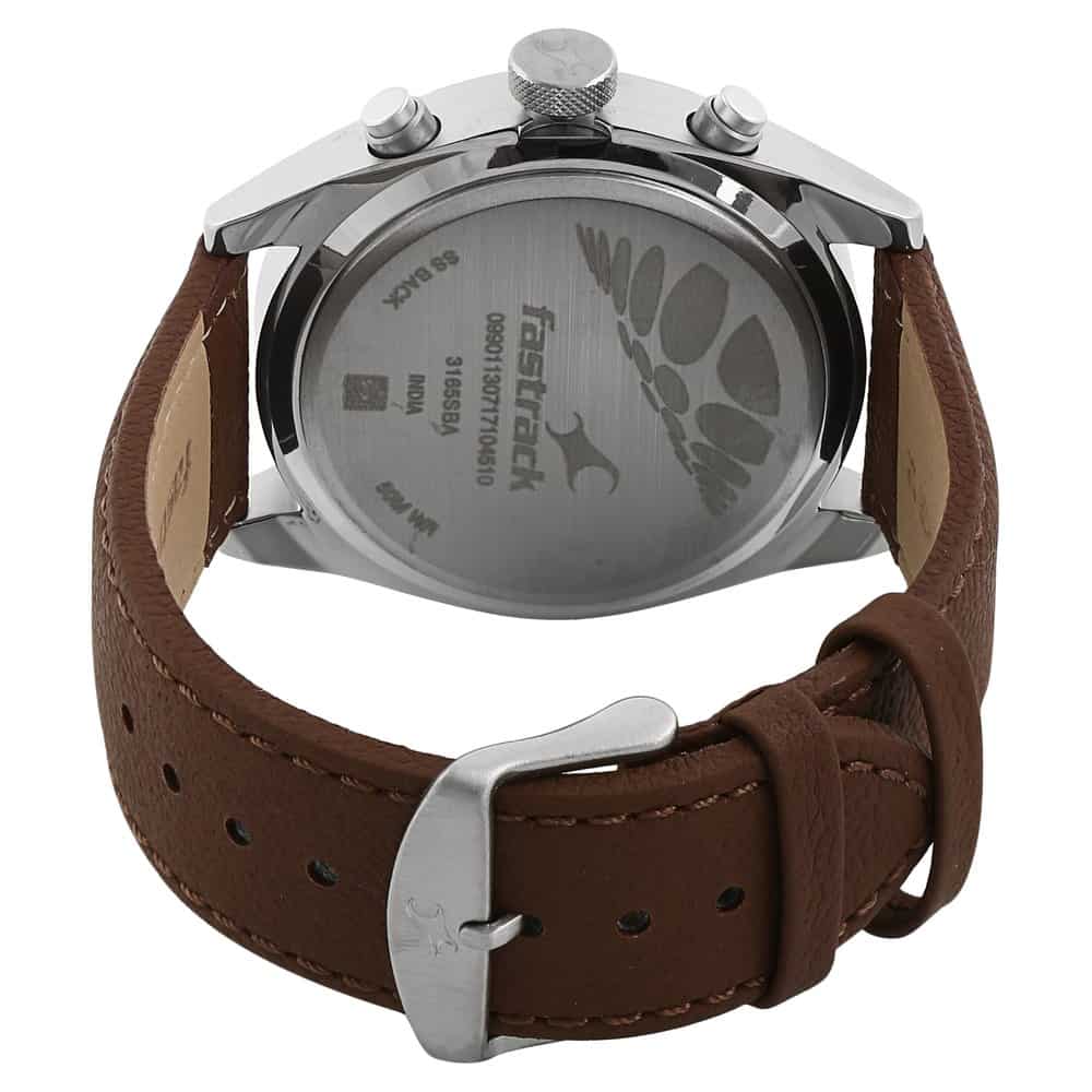 NR3165SL01 ALL NIGHTERS BROWN DIAL LEATHER STRAP WATCH - Kamal Watch Company