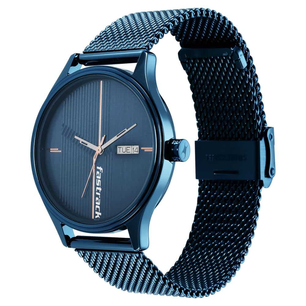 NR3247QM01 STYLE UP BLUE DIAL STAINLESS STEEL STRAP WATCH - Kamal Watch Company