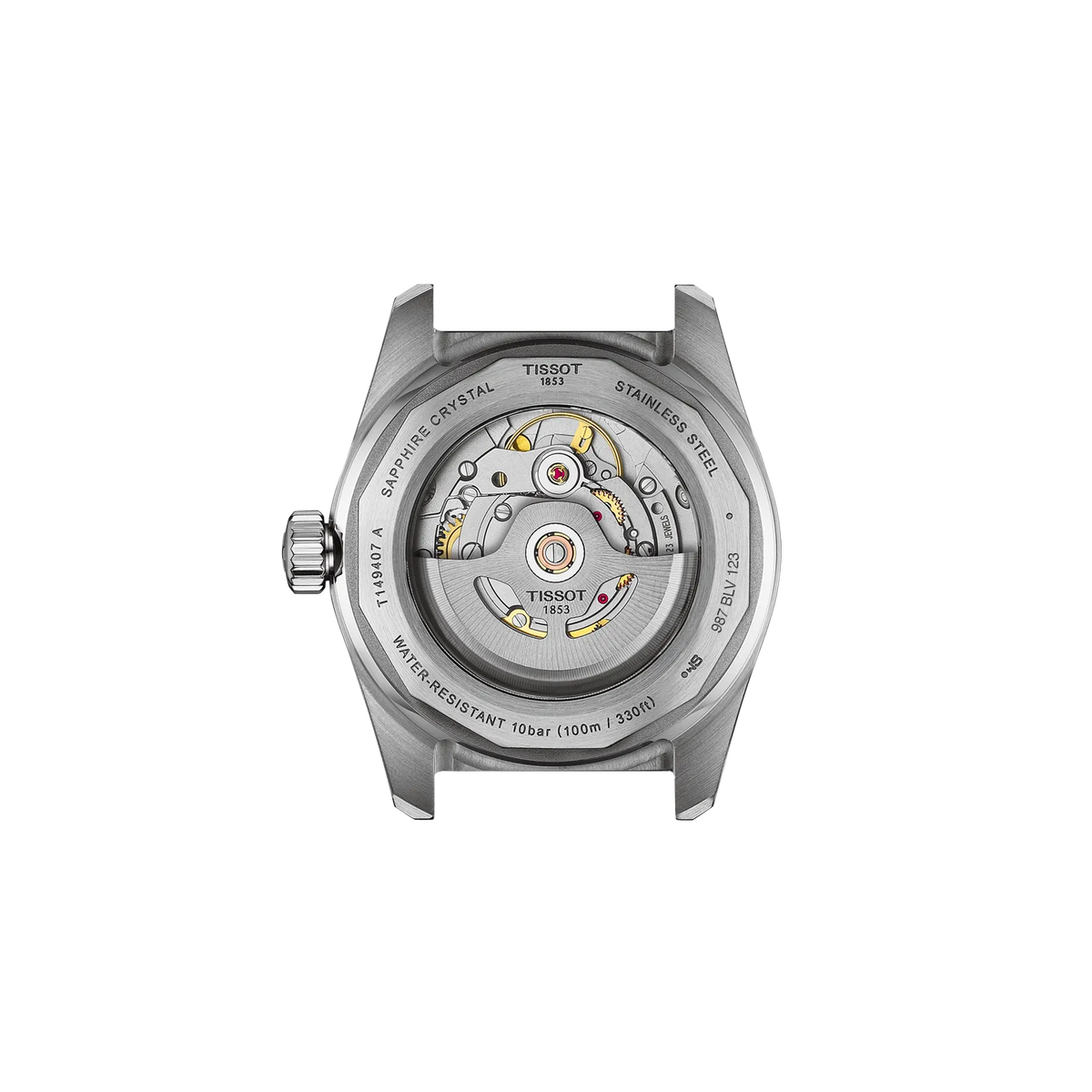 Tissot PR516 38mm T149.407.16.041.00 Unisex Watch - case-back view