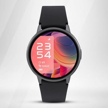38074AP01 Reflex Play- Smart Watch with Black Strap, Amoled Display, Health Suite, In-Built Games, & Period Tracker
