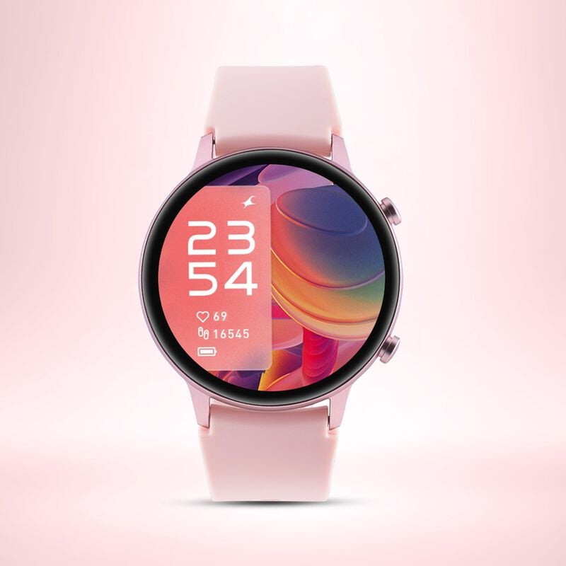 38077AP03 Reflex Play Plus- Smart Watch With Pink Strap, Amoled Display, Period Tracker, & BT Calling