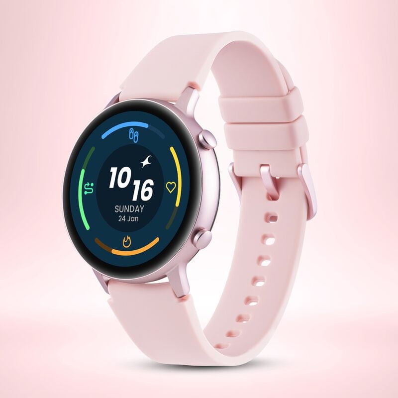 38077AP03 Reflex Play Plus- Smart Watch With Pink Strap, Amoled Display, Period Tracker, & BT Calling