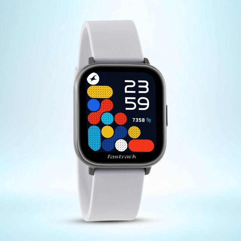 38078PP03 Fastrack Reflex Vybe Smart Watch with Grey Strap