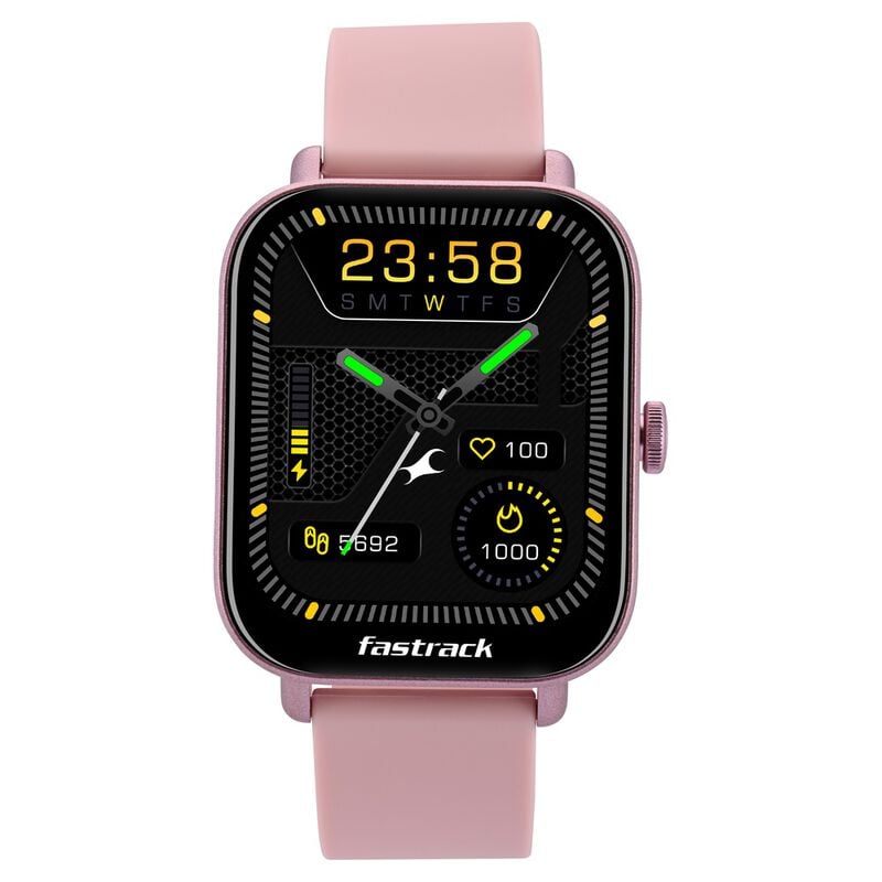 38080PP04 Fastrack Reflex Vox Unisex Smart Watch With Silicone Strap