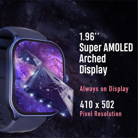 38086PP08 Fastrack Reflex Power|1.96" Super AMOLED Arched Display|SingleSync BT Calling|410 x 502 Pixel Resolution|IP68 WR