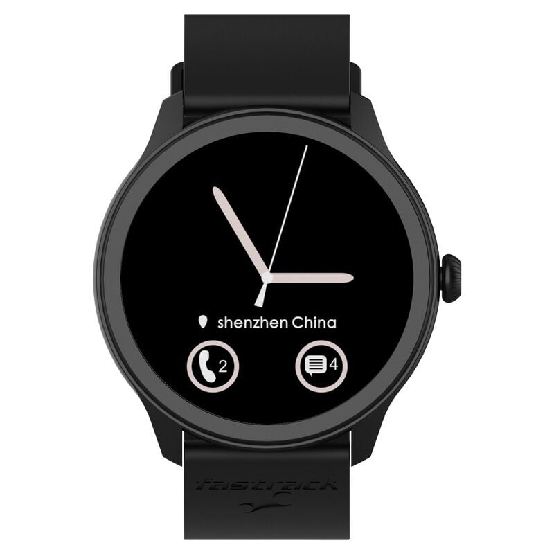 38091PP01 Fastrack Reflex Invoke Smartwatch Black: BT Calling, Advanced Chipset, Breathing Rate, IP68