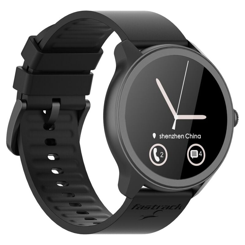 38091PP01 Fastrack Reflex Invoke Smartwatch Black: BT Calling, Advanced Chipset, Breathing Rate, IP68