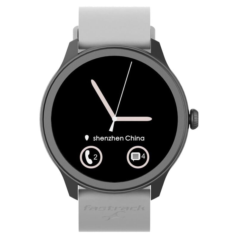 38091PP02 Fastrack Reflex Invoke Smartwatch Grey: BT Calling, Advanced Chipset, Breathing Rate, IP68